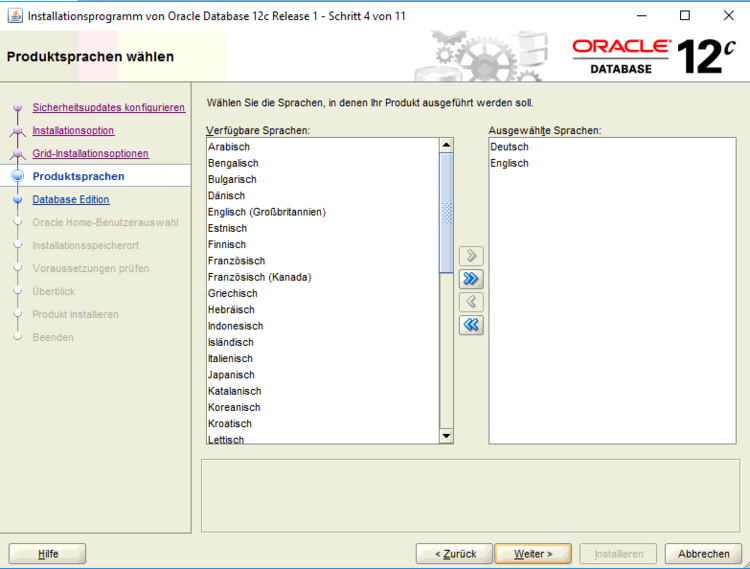 1) Oracle Software installieren – PPwiki